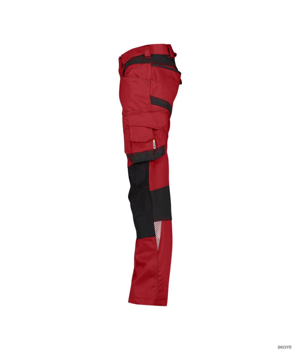 DASSY-Workwear, Bundhose DYNAX, rot/schwarz