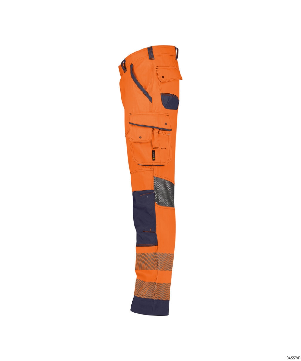 DASSY-Warnschutz, Bundhose ODESSA , orange/dunkelblau