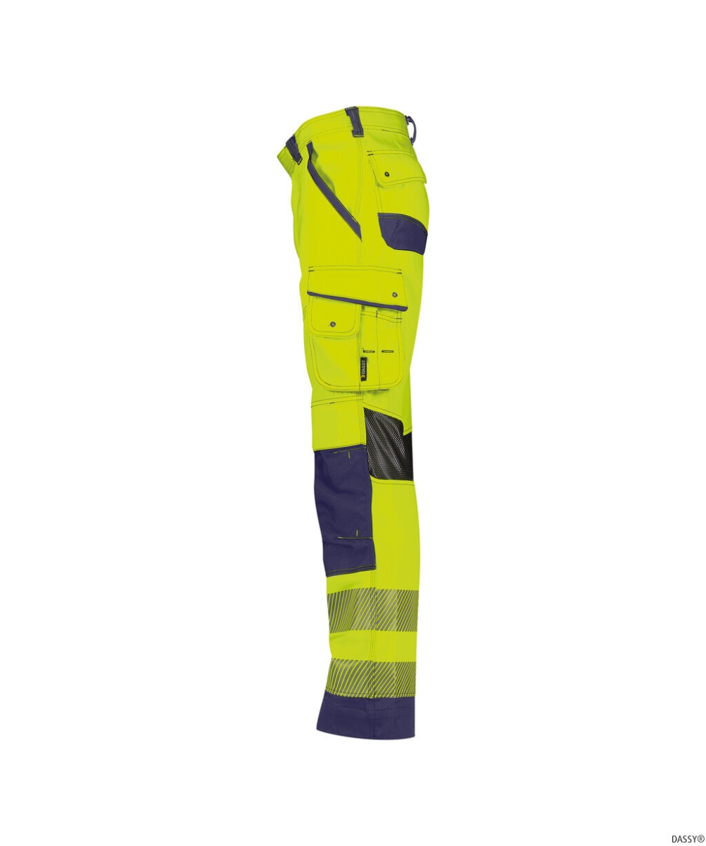 DASSY-Warnschutz, Bundhose ODESSA , gelb/dunkelblau