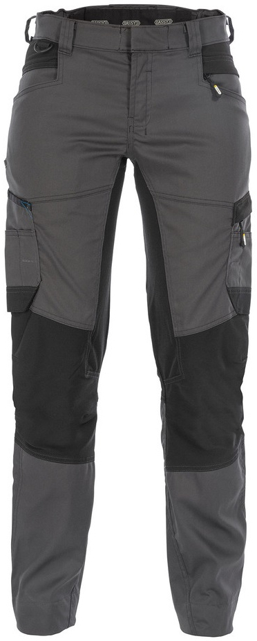 DASSY-Workwear, Damen-Bundhose mit Stretch HELIX, grau/schwarz