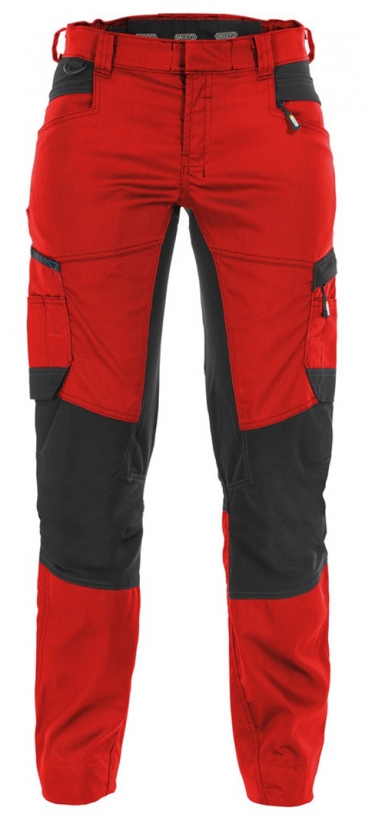 DASSY-Workwear, Damen-Bundhose mit Stretch "HELIX", rot/schwarz