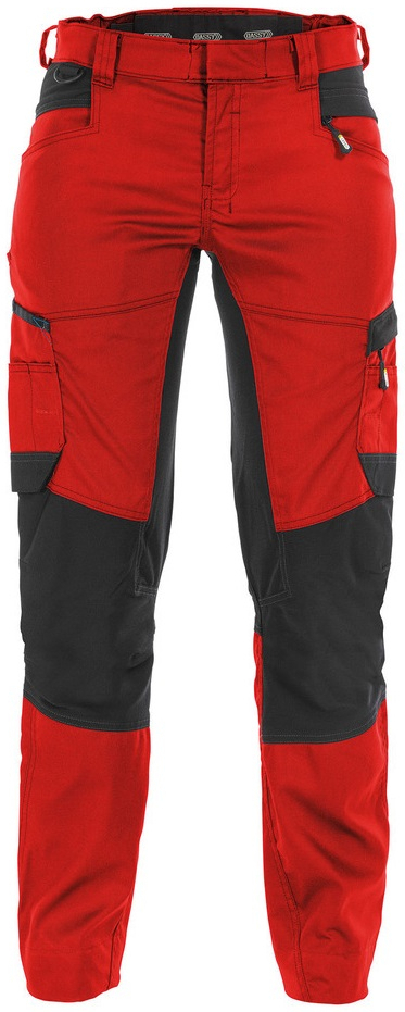 DASSY-Workwear, Damen-Bundhose mit Stretch HELIX, rot/schwarz