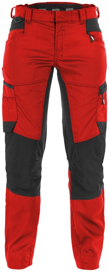 DASSY-Workwear, Damen-Bundhose mit Stretch "HELIX", rot/schwarz