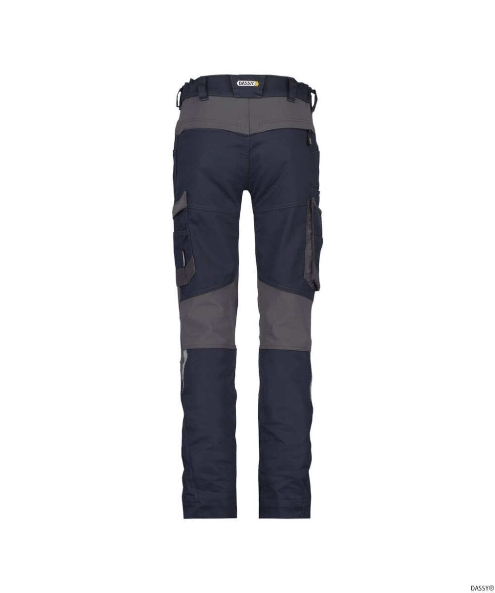 DASSY-Workwear, Damen-Bundhose mit Stretch HELIX, blau/grau