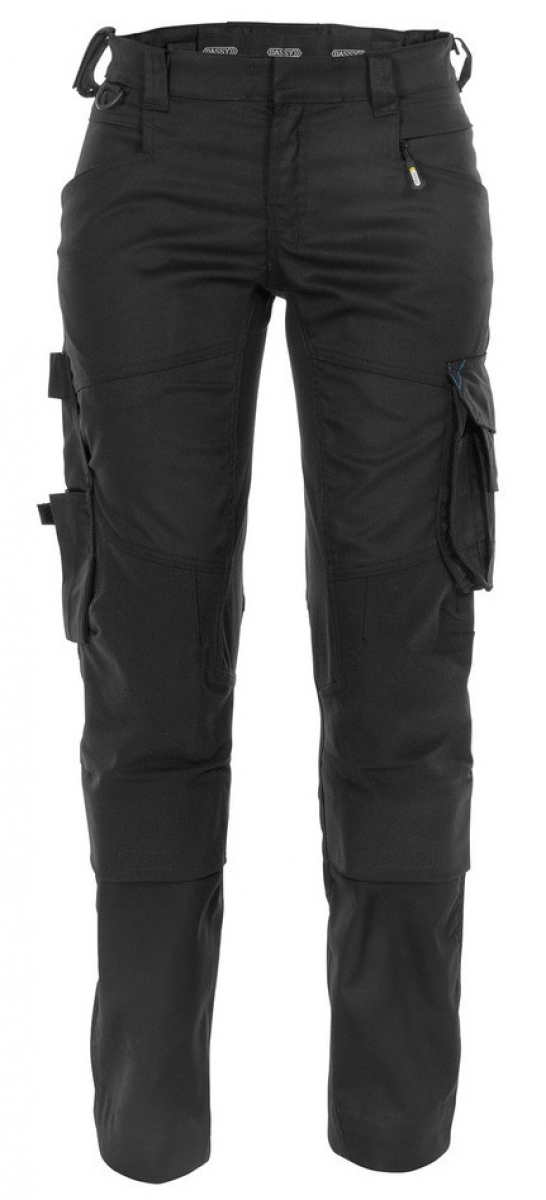 DASSY-Workwear, Damen-Bundhose mit Stretch und Kniepolstertaschen "DYNAX", schwarz