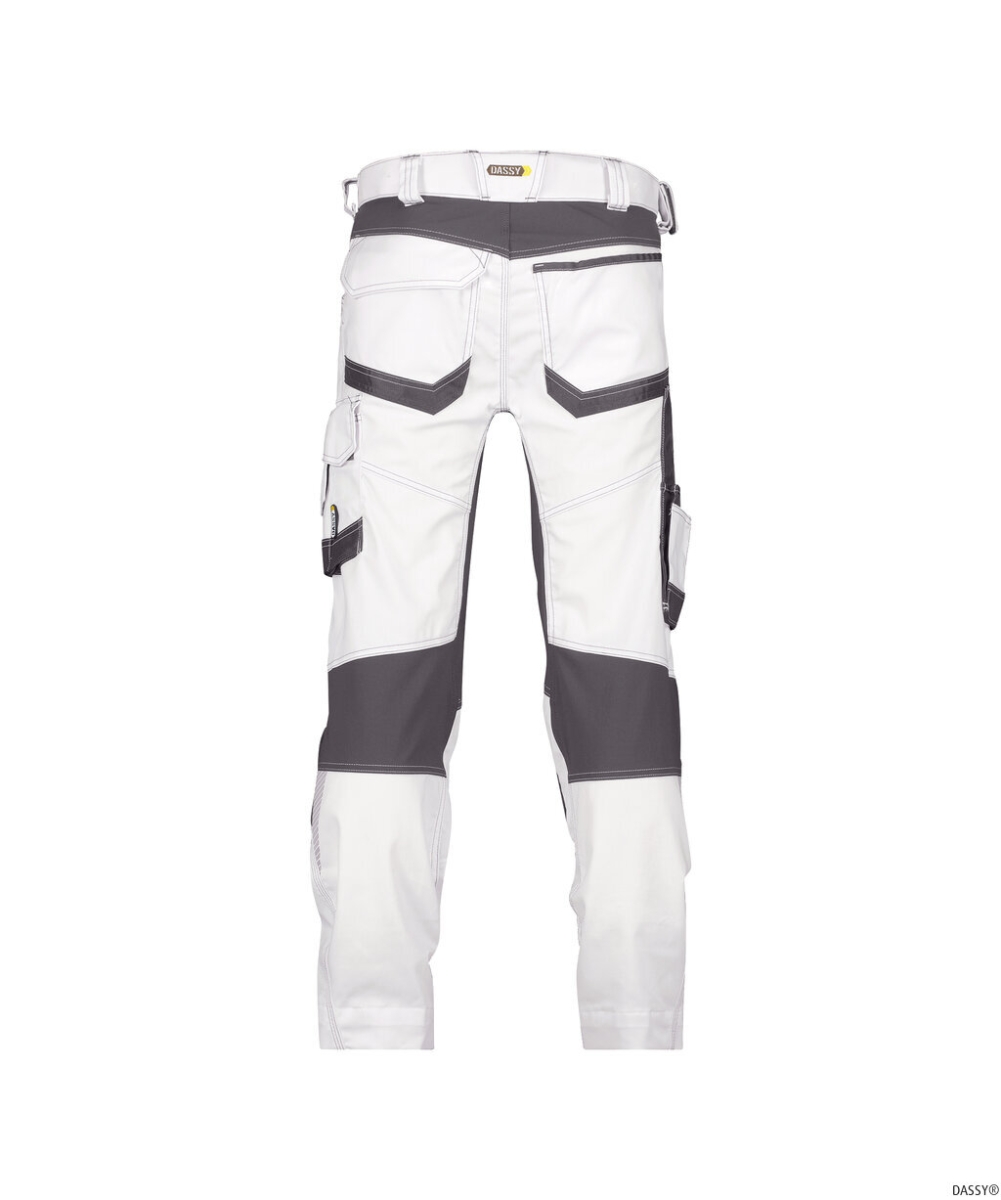 DASSY-Workwear, Malerhose mit Stretch DYNAX PAINTERS weiß/grau