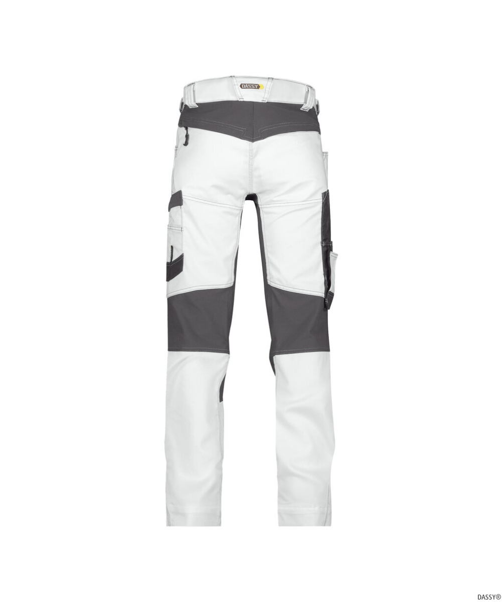 DASSY-Workwear, Malerhose mit Stretch HELIX PAINTERS, weiß/grau
