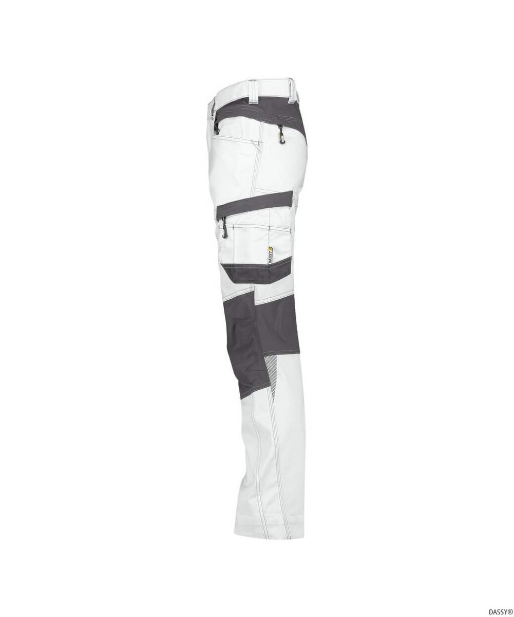 DASSY-Workwear, Malerhose mit Stretch HELIX PAINTERS, weiß/grau