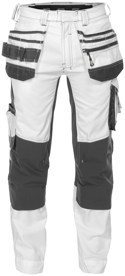 DASSY-Workwear, Malerbundhose mit Stretch "FLUX PAINTERS", wei/grau