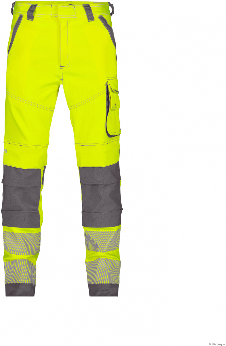 DASSY-Stretch-Warnschutzbundhose ARUBA, neongelb/zementgrau