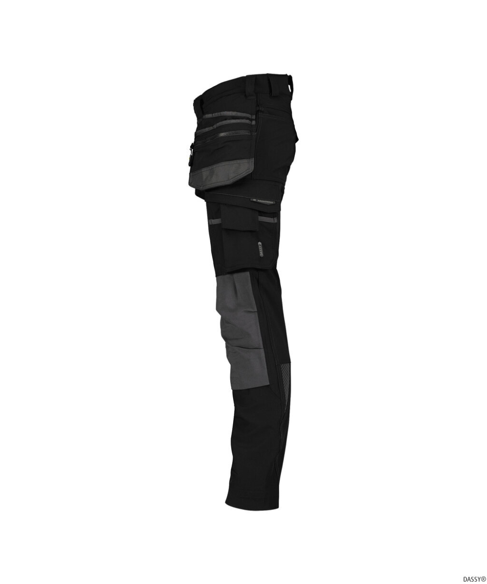DASSY-Stretch-Arbeitshose MATRIX, schwarz/anthrazitgrau