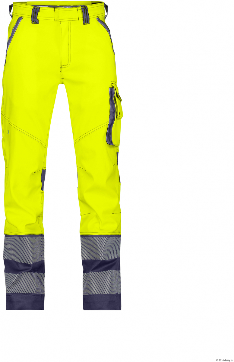 DASSY-Stretch-Warnschutzbundhose MINNESOTA, neonorange/dunkelblau