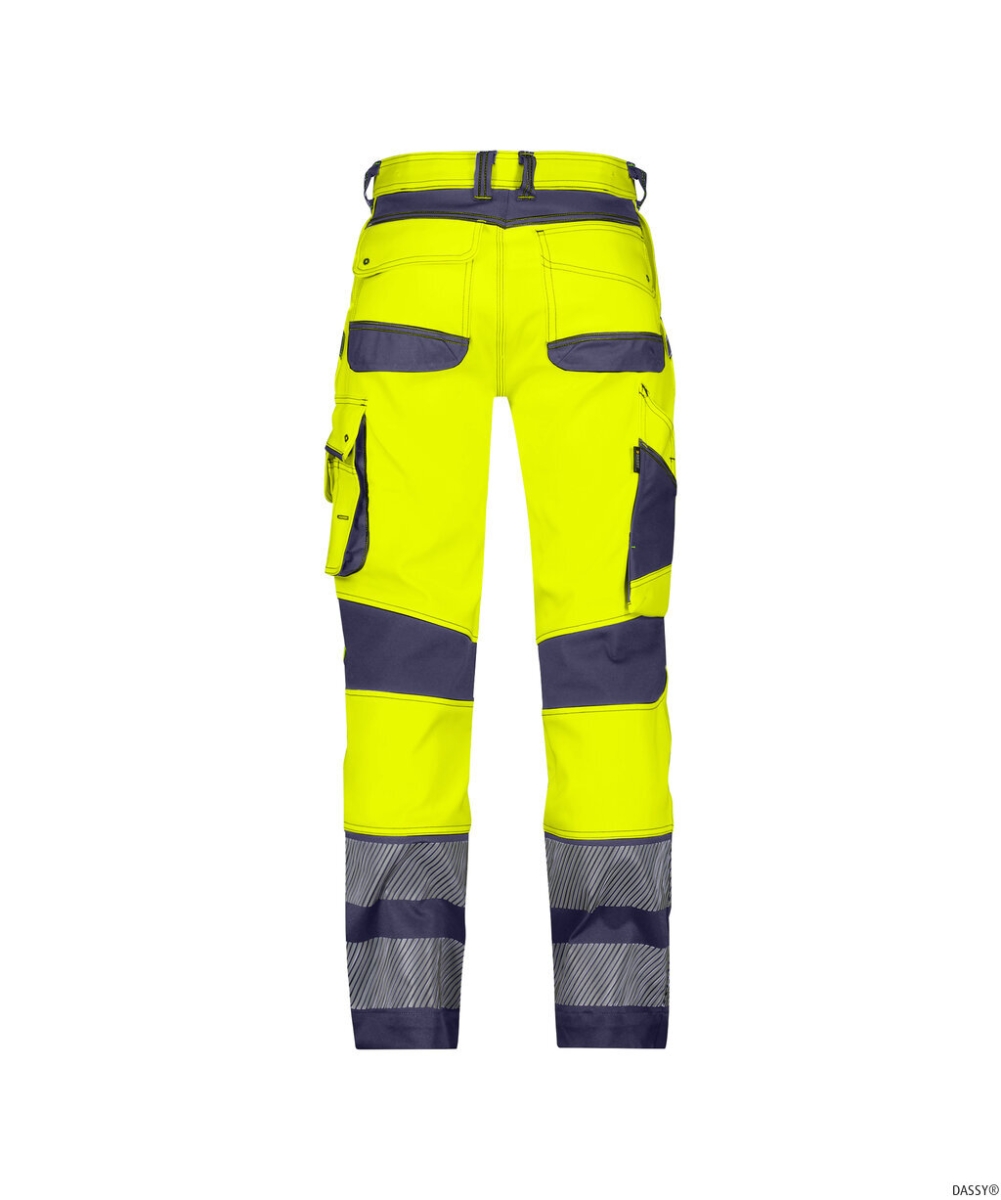 DASSY-Stretch-Warnschutzbundhose MINNESOTA, neongelb/dunkelblau