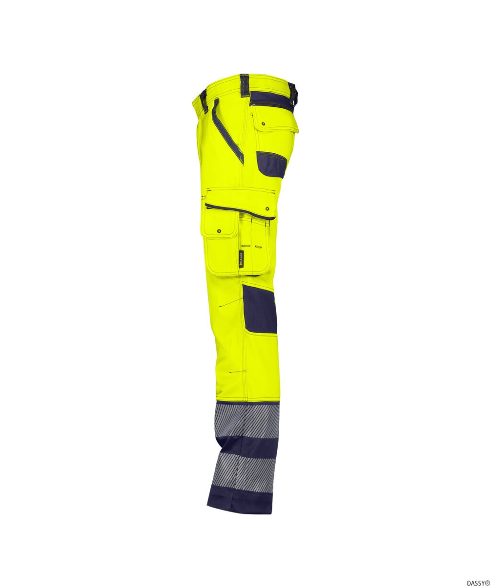 DASSY-Stretch-Warnschutzbundhose MINNESOTA, neongelb/dunkelblau