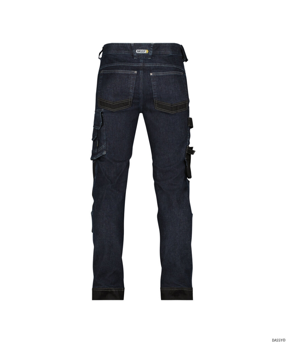 DASSY-Stretch-Arbeitsjeans KYOTO, jeansblau/schwarz