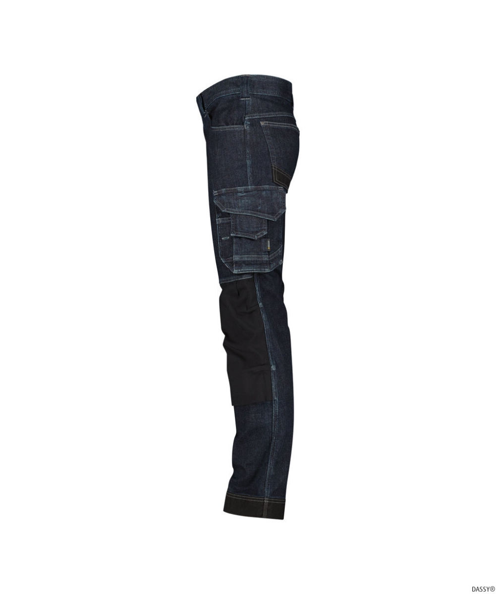DASSY-Stretch-Arbeitsjeans KYOTO, jeansblau/schwarz