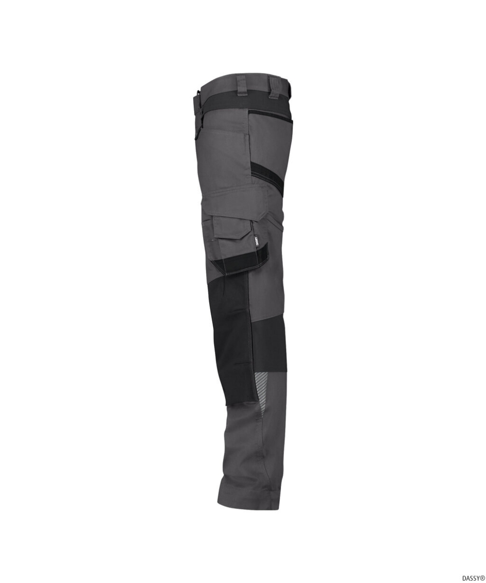 DASSY-Stretch-Arbeitshose mit Kniepolstertaschen DYNAX NEXT, 245 g/m², anthrazitgrau/schwarz