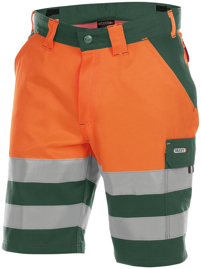 DASSY-Warnschutz, Shorts "VENNA" , orange/grn