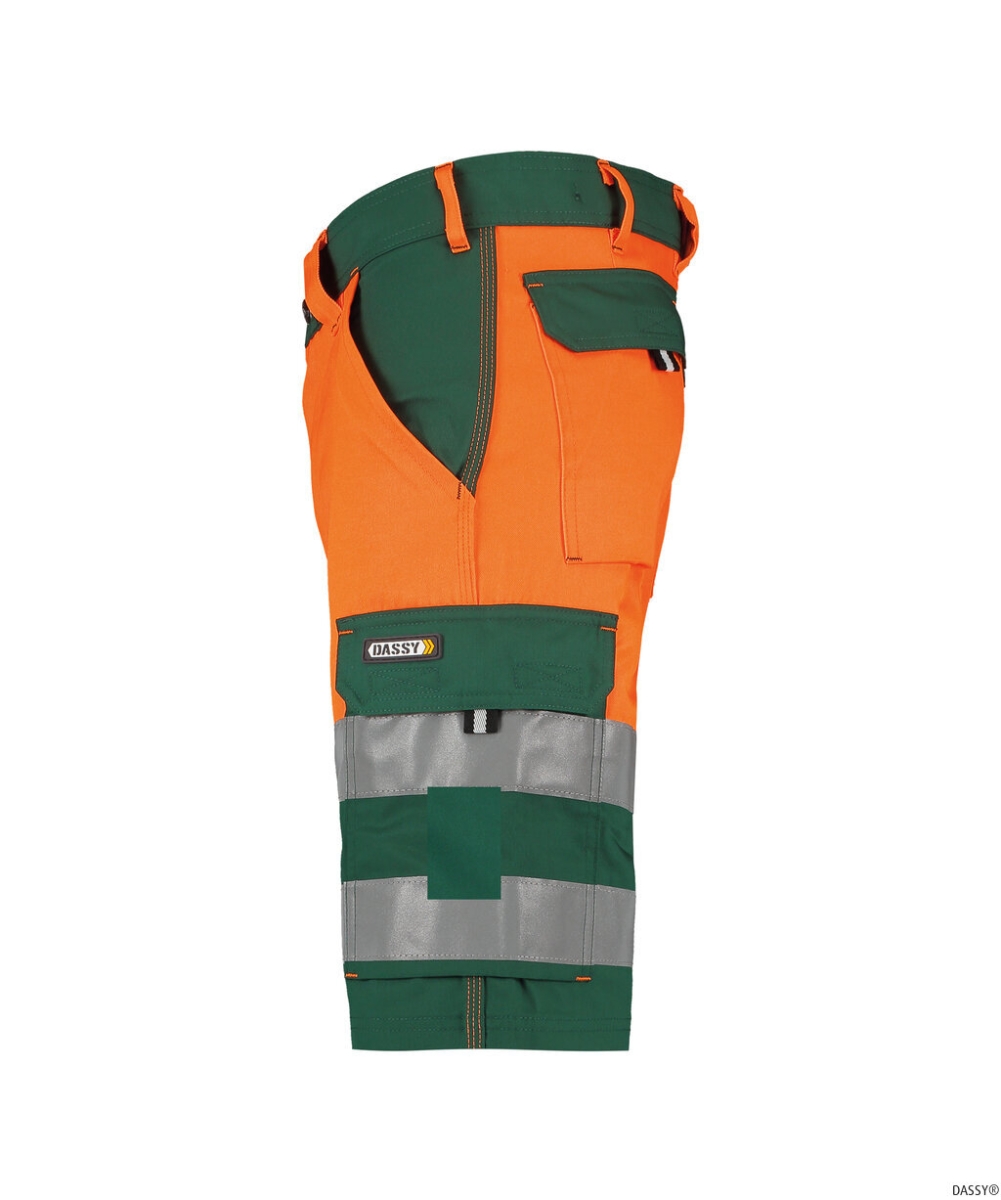 DASSY-Warnschutz, Shorts VENNA , orange/grün