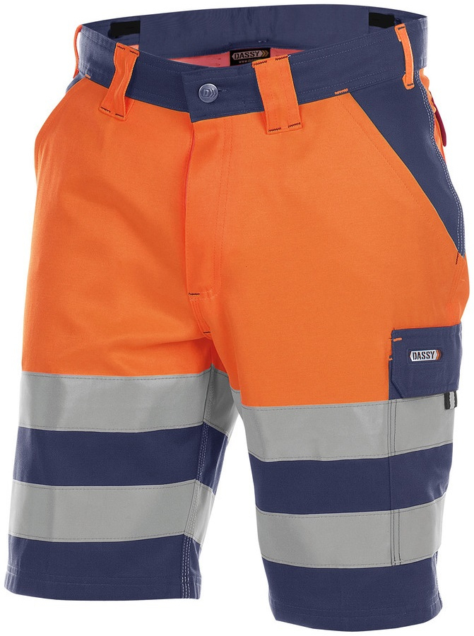 DASSY-Warnschutz, Shorts VENNA , orange/dunkelblau
