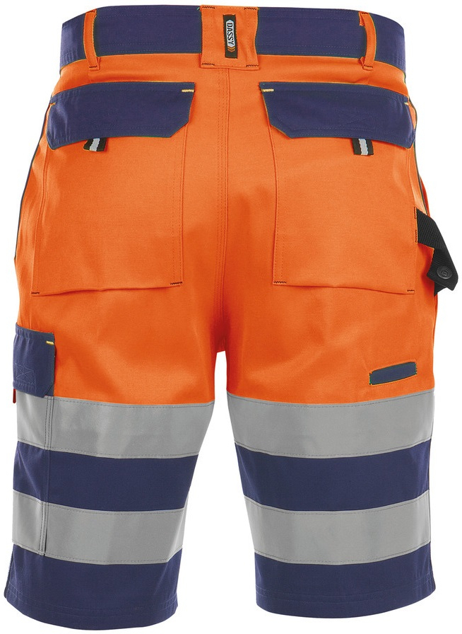 DASSY-Warnschutz, Shorts VENNA , orange/dunkelblau