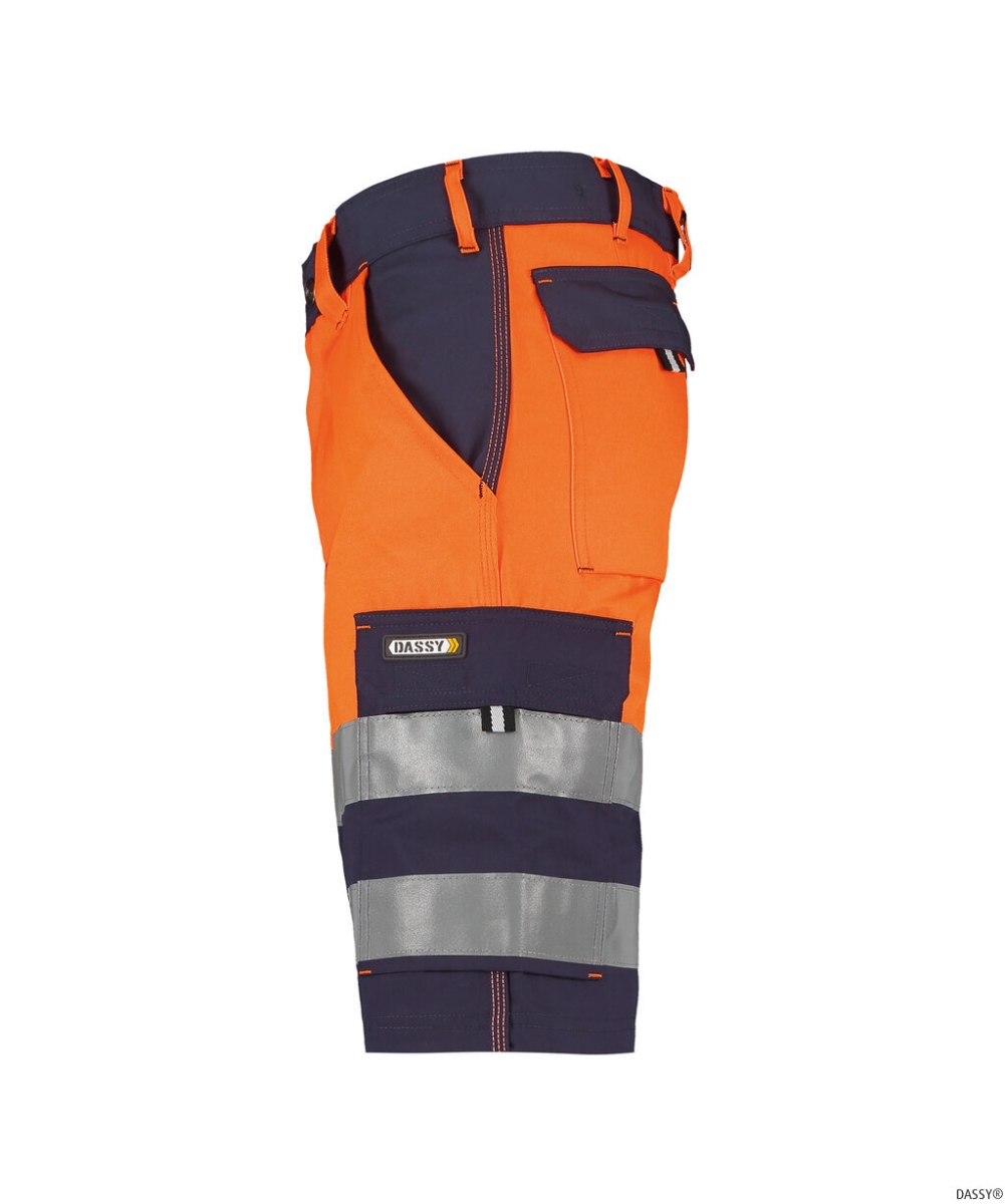 DASSY-Warnschutz, Shorts VENNA , orange/dunkelblau