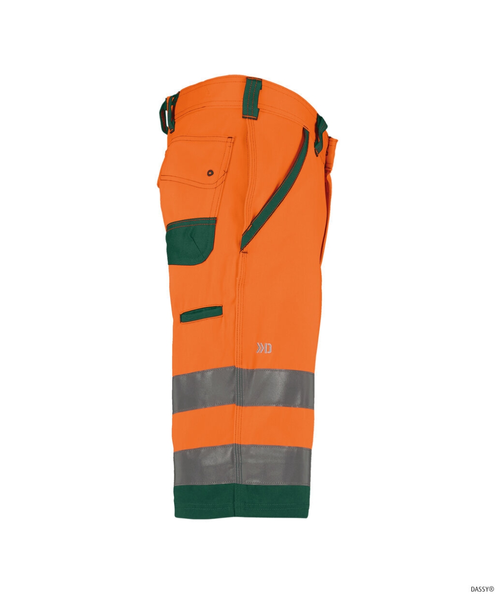 DASSY-Warnschutz, Shorts LUCCA orange/grün