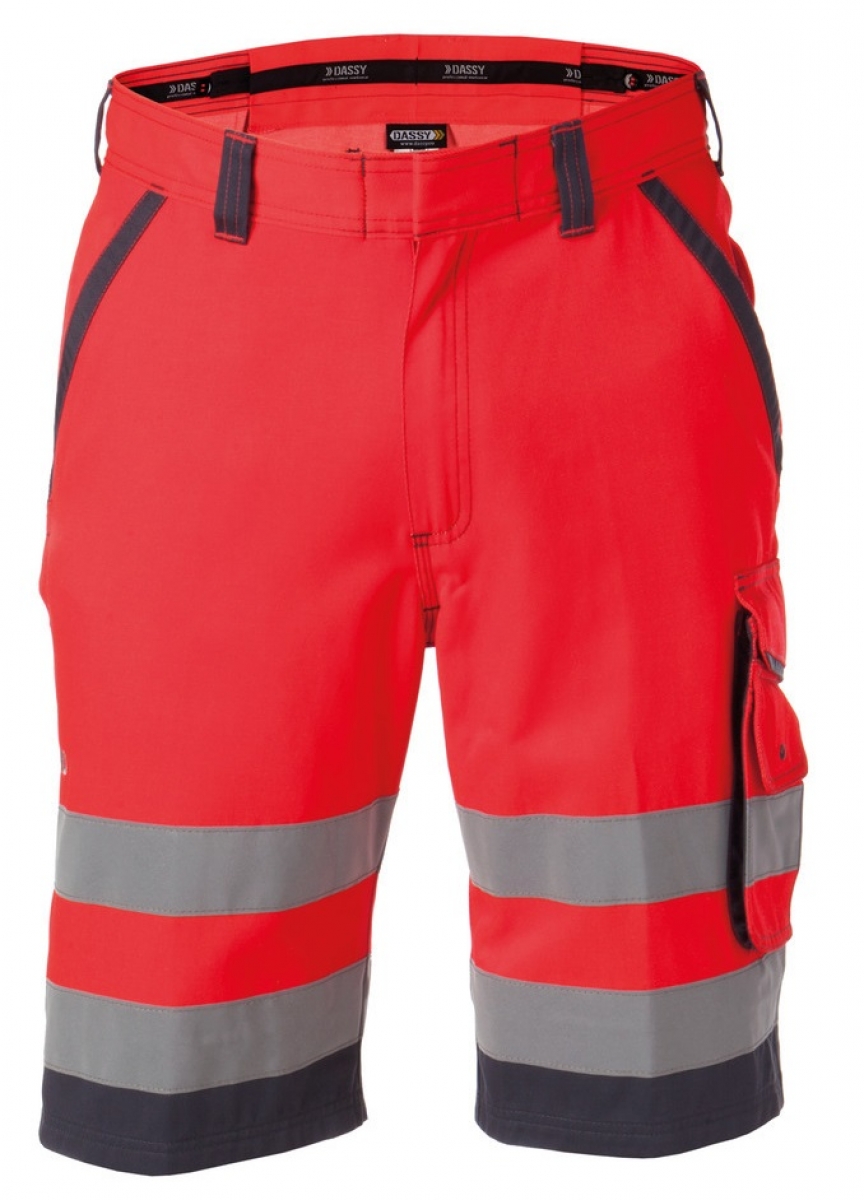 DASSY-Warnschutz, Shorts "LUCCA" rot/grau
