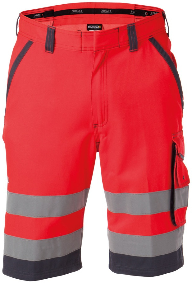 DASSY-Warnschutz, Shorts "LUCCA" rot/grau