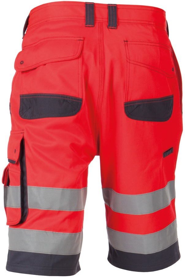 DASSY-Warnschutz, Shorts LUCCA rot/grau
