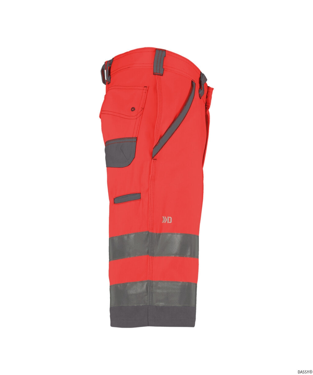 DASSY-Warnschutz, Shorts LUCCA rot/grau