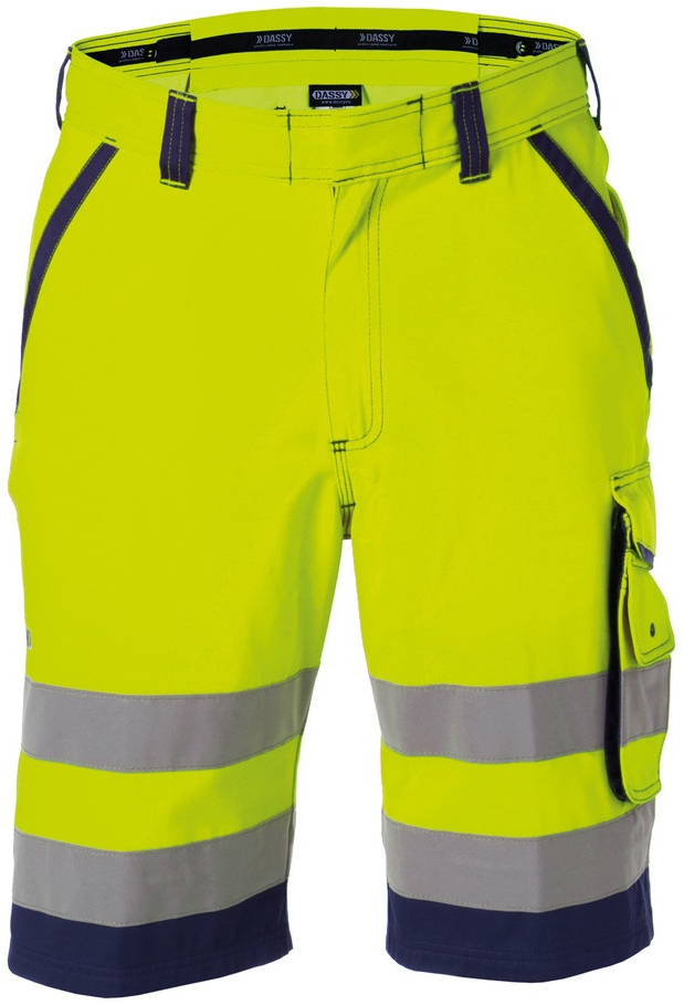 DASSY-Warnschutz, Shorts LUCCA gelb/dunkelblau