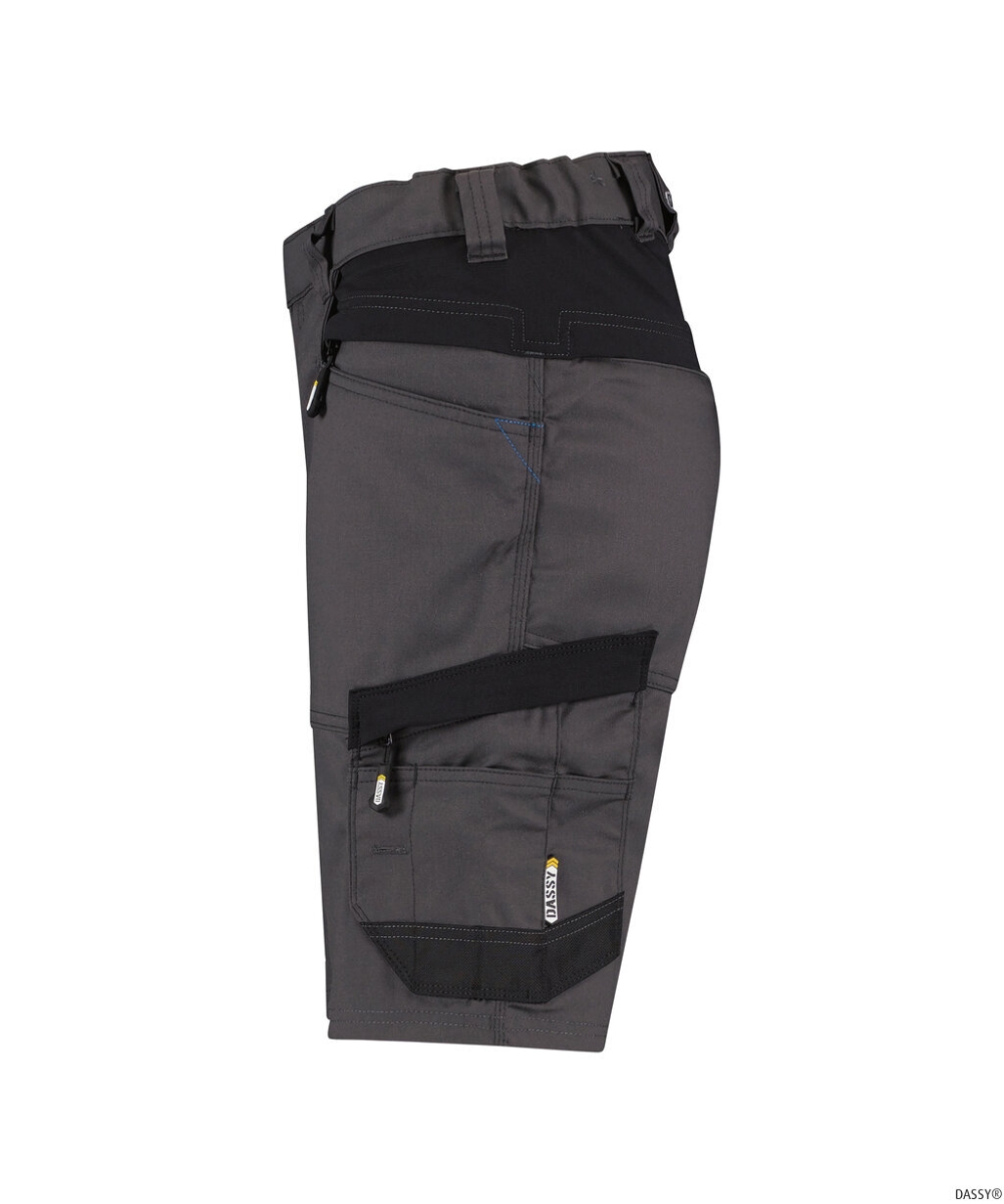 DASSY-Damen-Short mit StretchAXIS, grau/schwarz