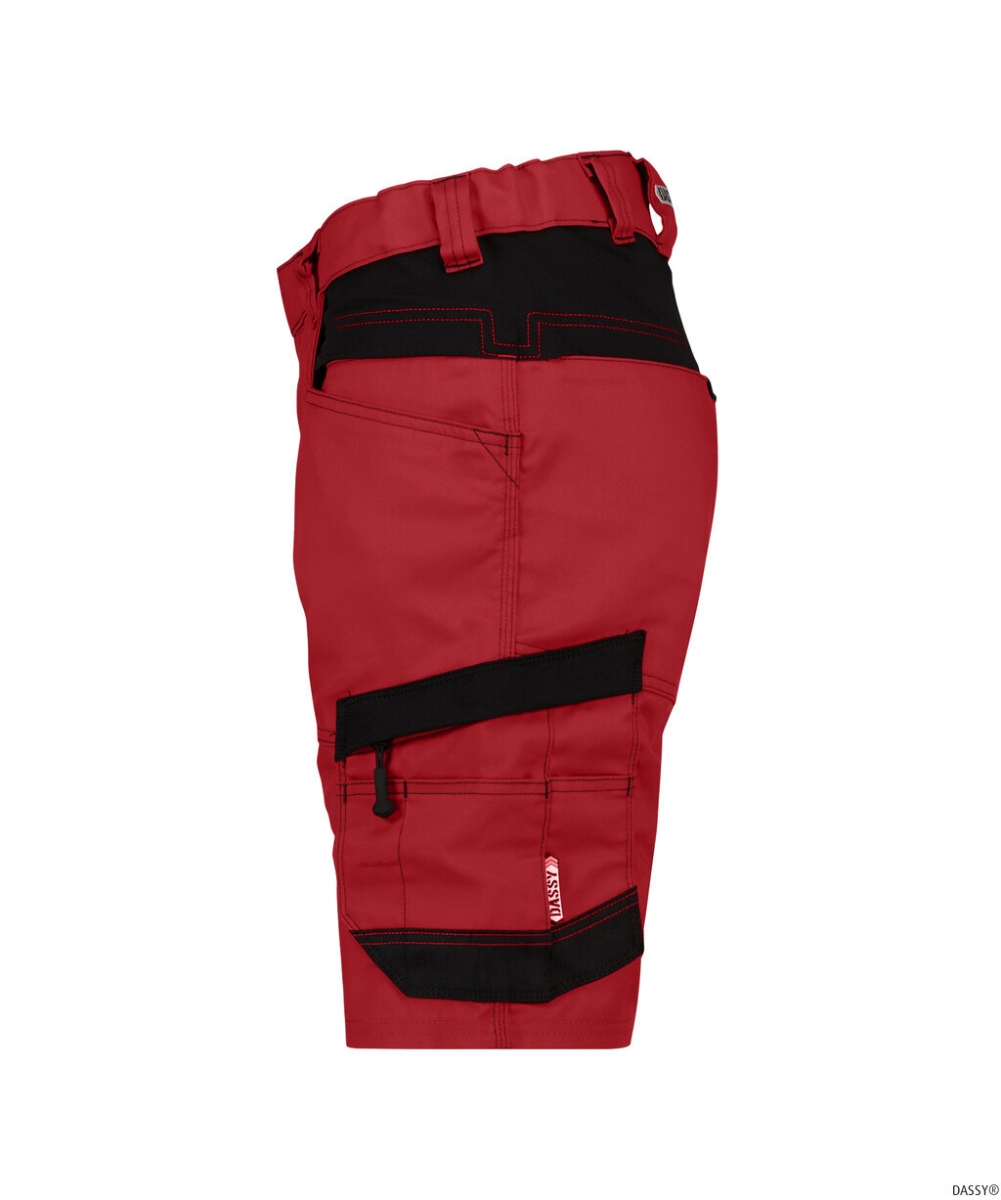 DASSY-Damen-Short mit StretchAXIS, rot/schwarz