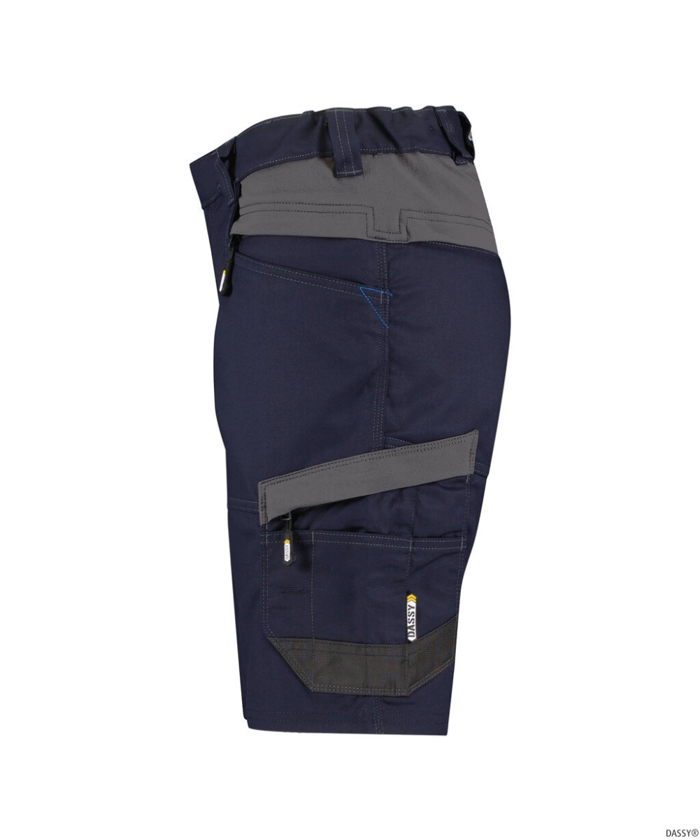 DASSY-Damen-Short mit StretchAXIS, blau/grau