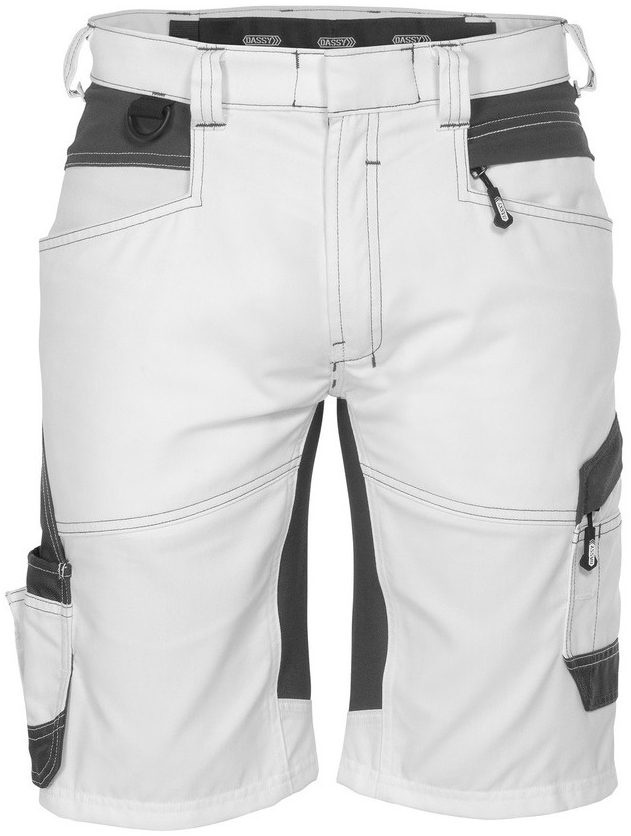 DASSY-Workwear, Malershorts mit Stretch "AXIS PAINTERS", wei/grau