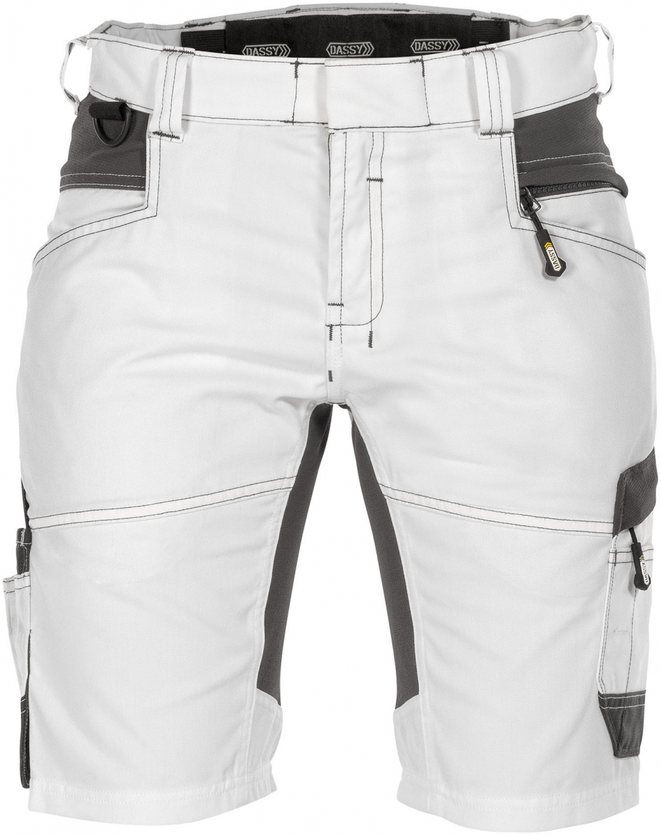 DASSY-Workwear, Damen-Malershort mit StretchAXIS PAINTERS, weiß/grau