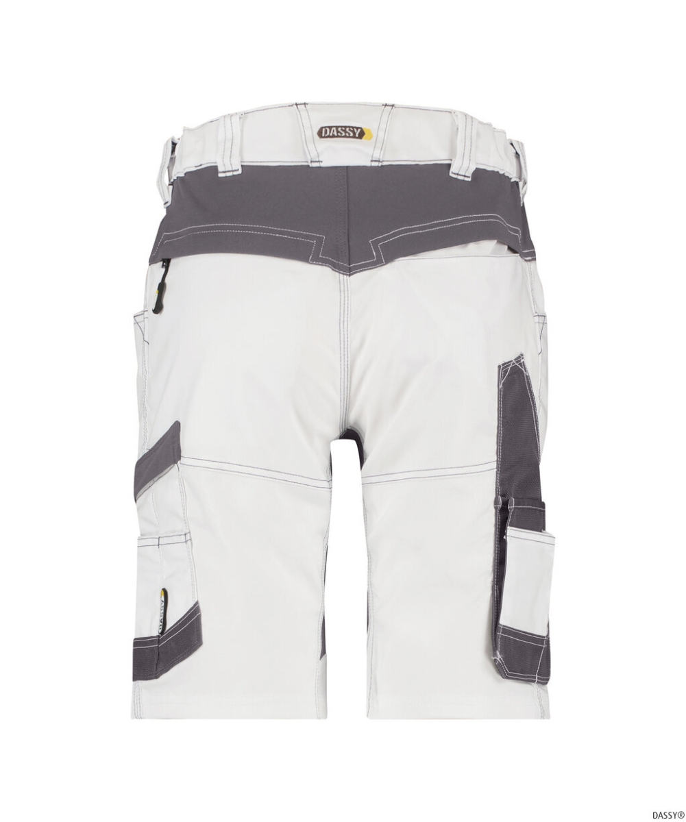 DASSY-Workwear, Damen-Malershort mit StretchAXIS PAINTERS, weiß/grau