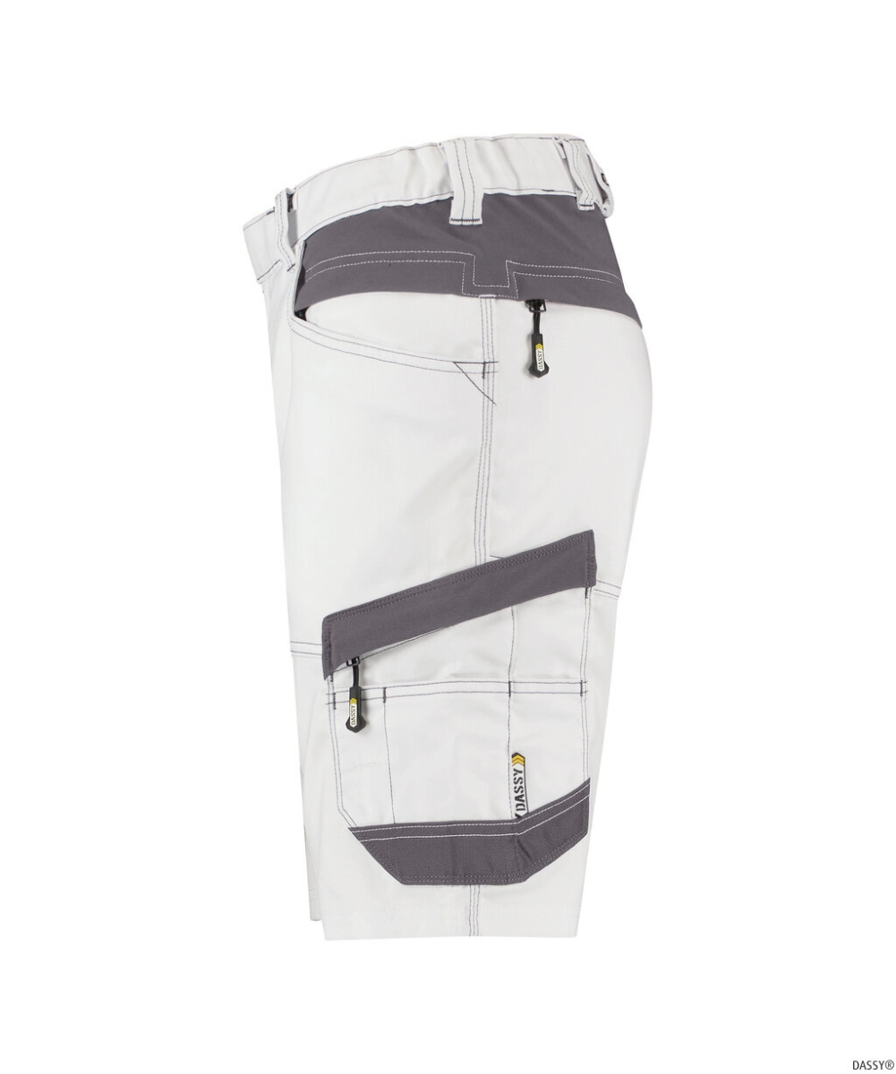 DASSY-Workwear, Damen-Malershort mit StretchAXIS PAINTERS, weiß/grau