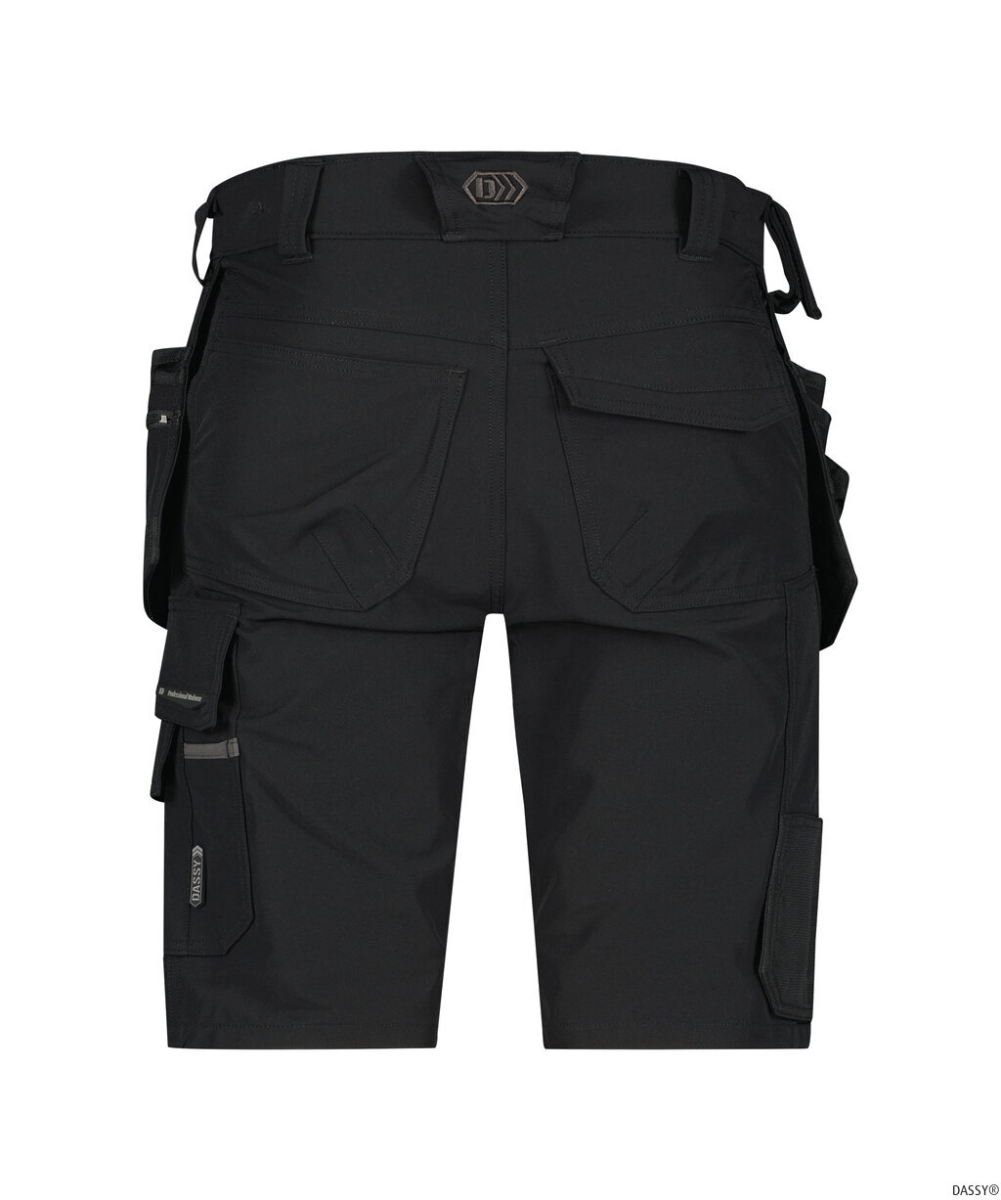 DASSY-Arbeitsshorts Stretch mit Holstertaschen AURAX, schwarz