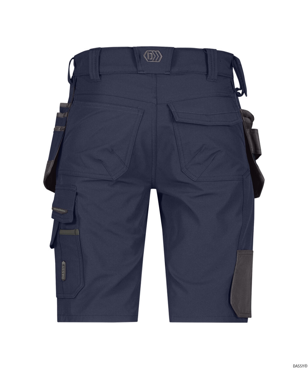 DASSY-Arbeitsshorts Stretch mit Holstertaschen AURAX, nachtblau/anthrazitgrau