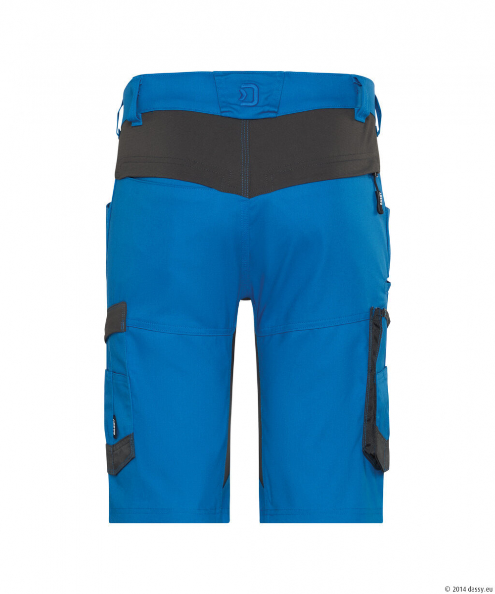 DASSY® Axis NextStretch-Arbeitsshorts, azurblau/anthrazitgrau