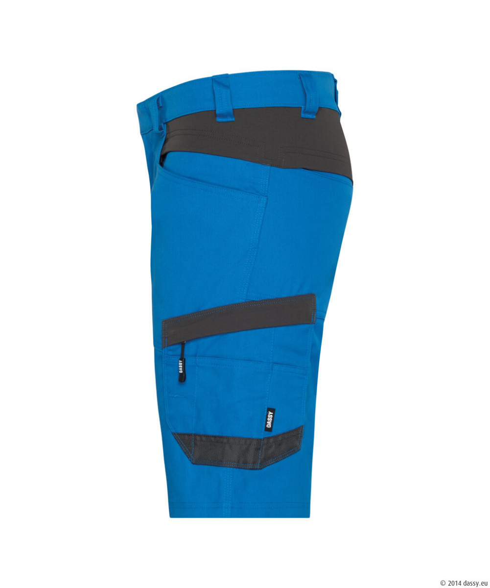 DASSY® Axis NextStretch-Arbeitsshorts, azurblau/anthrazitgrau