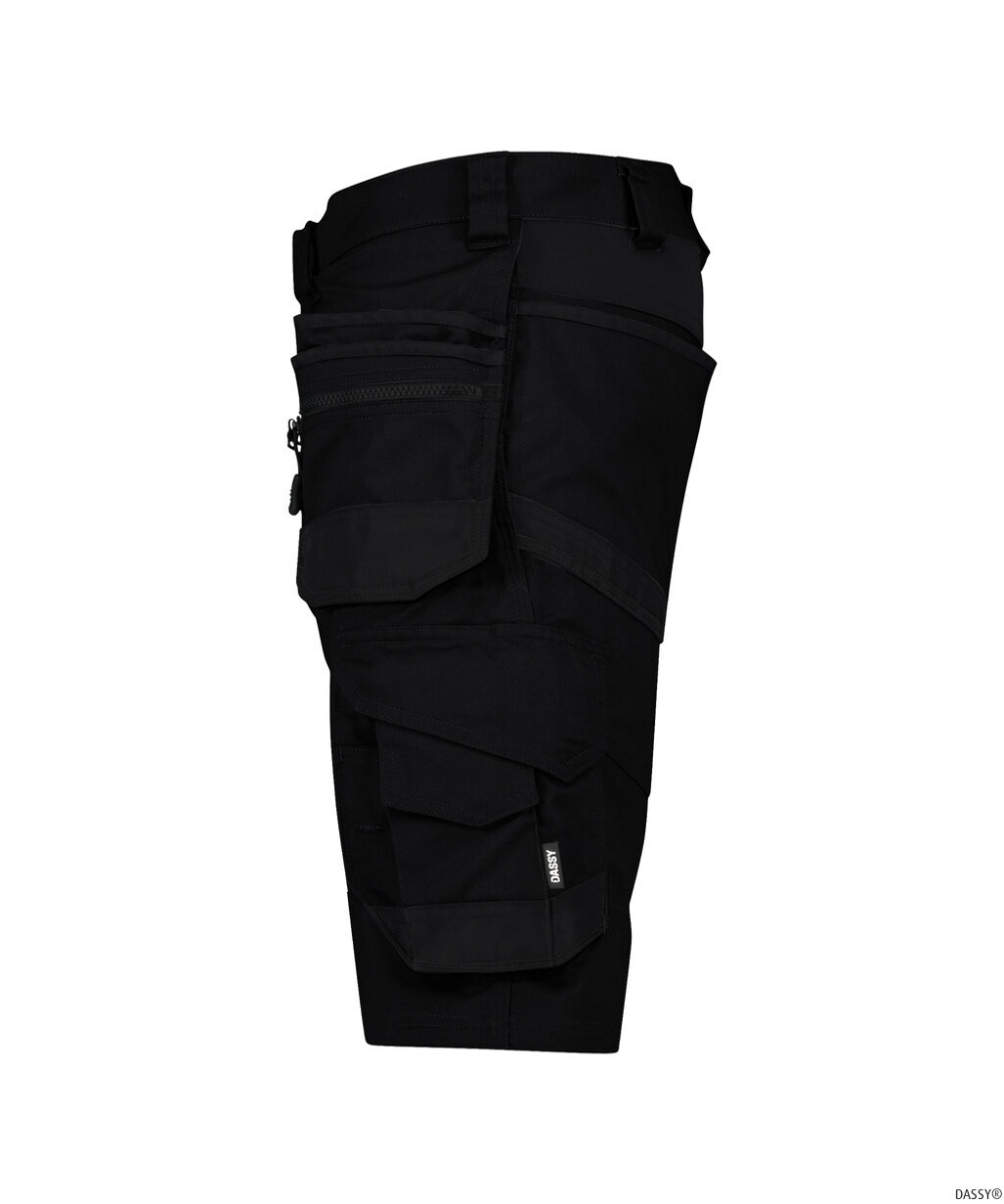 DASSY-Arbeitsshorts Stretch mit Holstertaschen TRIX NEXT, schwarz