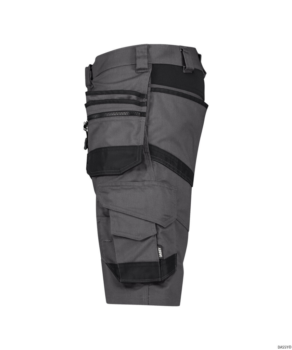 DASSY-Arbeitsshorts Stretch mit Holstertaschen TRIX NEXT, anthrazitgrau/schwarz