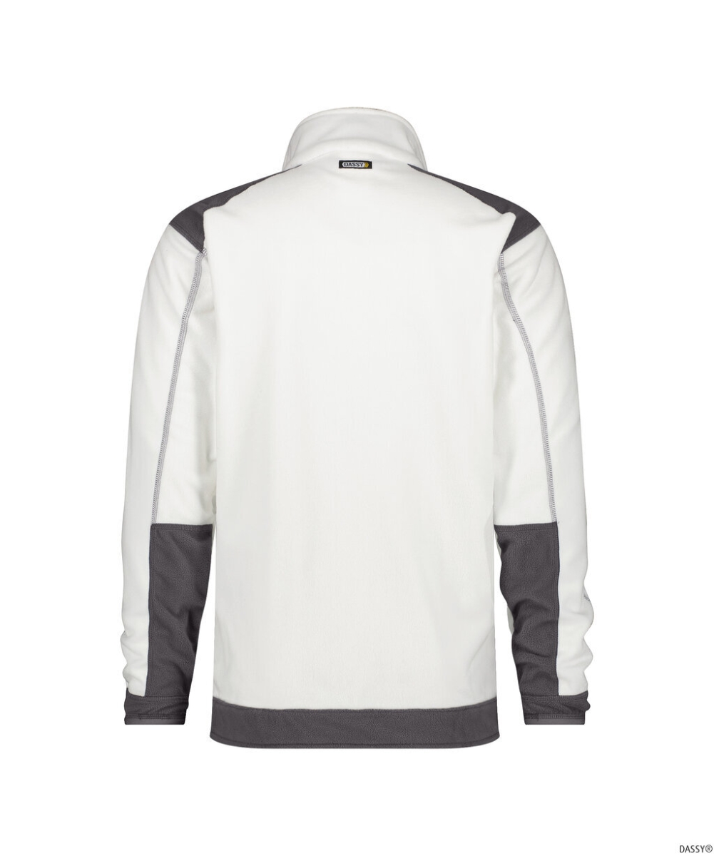 DASSY-Workwear, Fleecejacke KAZAN, weiß/grau