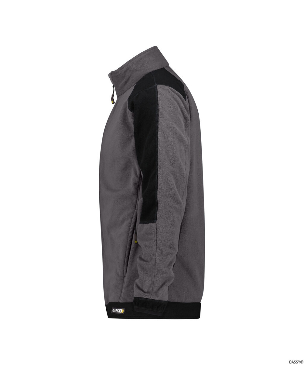 DASSY-Workwear, Fleecejacke KAZAN, grau/schwarz