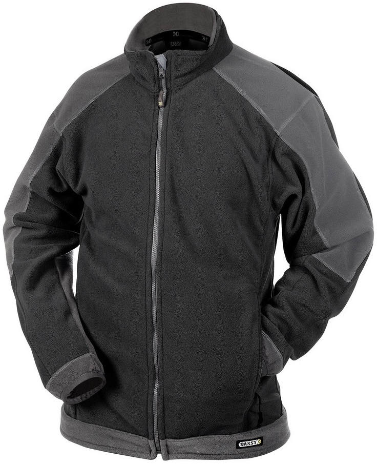 DASSY-Workwear, Fleecejacke KAZAN, schwarz/grau