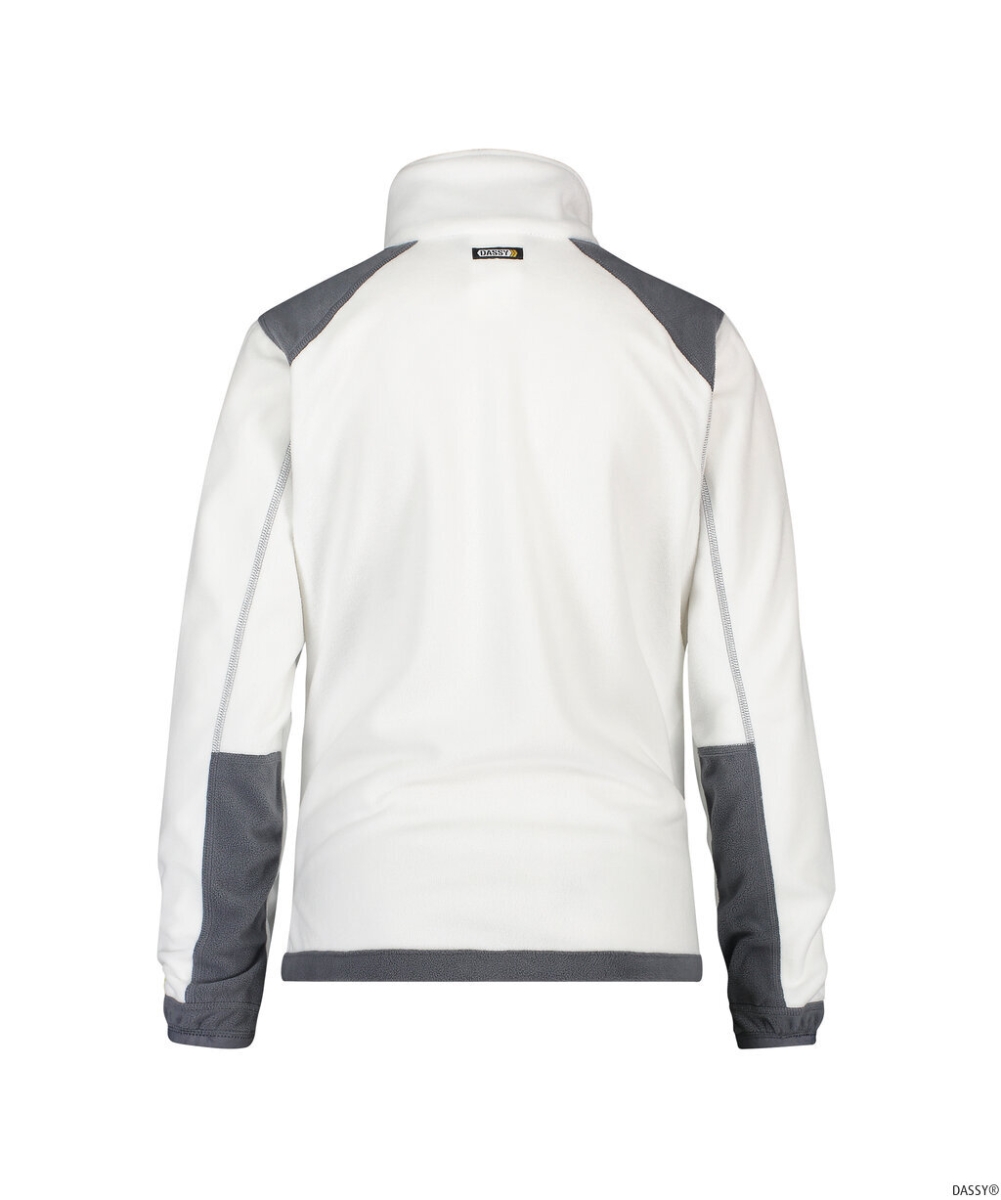 DASSY-Workwear, Damen-Fleecejacke KAZAN, weiß/grau