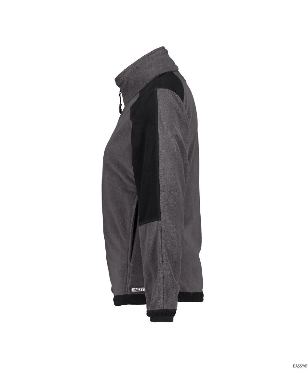 DASSY-Workwear, Damen-Fleecejacke KAZAN, grau/schwarz